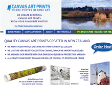 Tablet Screenshot of canvasartprints.co.nz